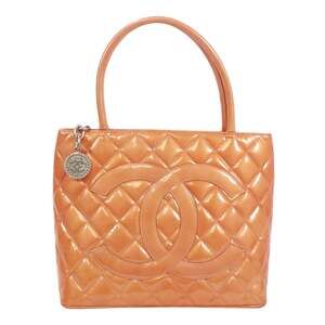 CHANEL Orange Leather Reissue Tote Bag